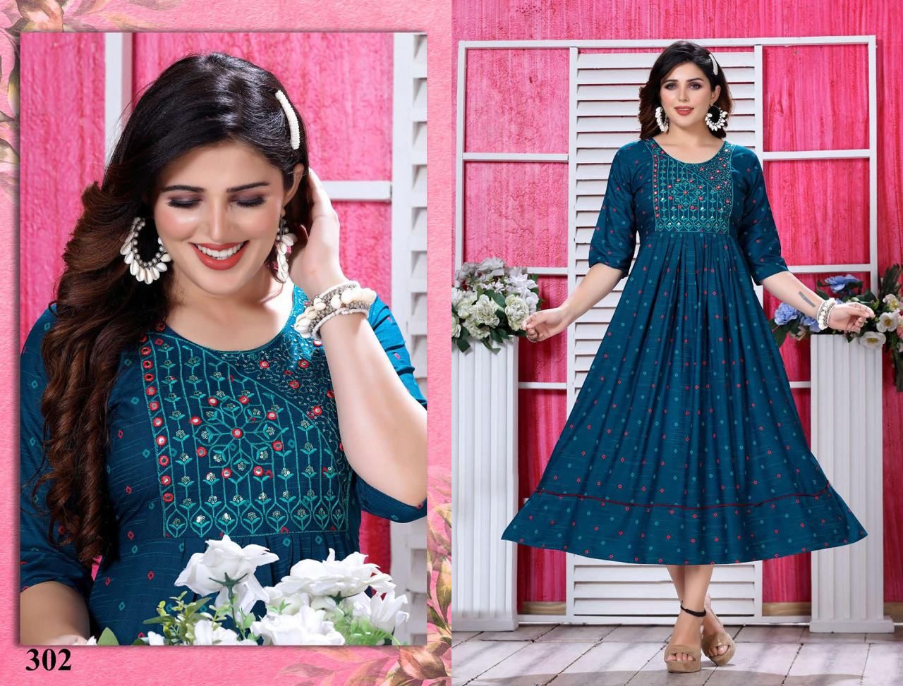 Jlf Super Star Vol 1 Printed Embroidery Kurtis Catalog
